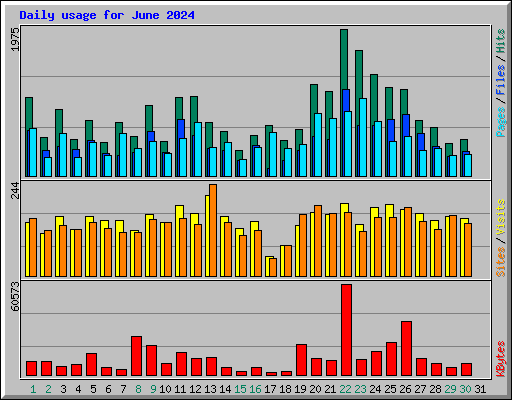 Daily usage for June 2024