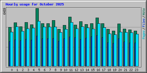 Hourly usage for October 2025
