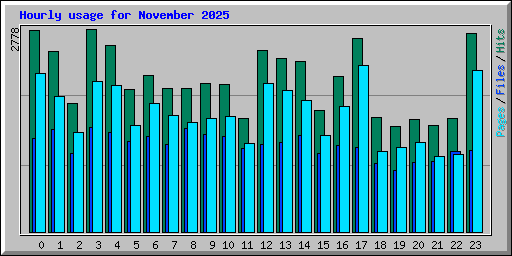 Hourly usage for November 2025