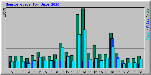 Hourly usage for July 2026